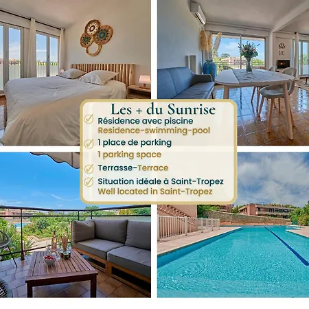 Sunrise -swimming-pool-saint-tropez Center-parking شقة